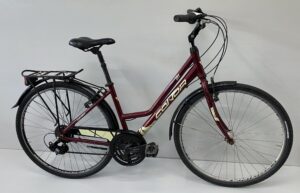 alquiler de bicicletas mallorca-bicicleta de paseo para mujer color burdeos